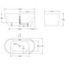 Акриловая ванна 150x75 см BELBAGNO BB70-1500-W0