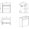База под раковину BELBANGO PIETRA PIETRA-MINI-460-1A-SO-BL-R