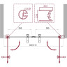 Душевая дверь 90 см BELBAGNO UNO-B-2-90-C-Cr