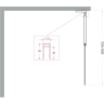 Душевая перегородка BELBAGNO UNO-L-1-TB-90-GR-Cr 900x2000 мм хром