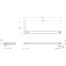 Душевая перегородка BELBAGNO UNO-L-1-TB-90-GR-GM 900x2000 мм Оружейная сталь