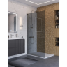 Душевая перегородка BELBAGNO UNO UNO-L-1-TB-100-GR-Cr 100 см, профиль хром, стекло графитовое