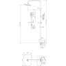 Душевая система 300x200 мм BELBAGNO ACQUA ACQUA-DOCM-NERO