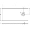 Душевой поддон из литьевого мрамора 180x80 см BELBAGNO TRAY-MR-UNO-AH-180/80-35-W-CR
