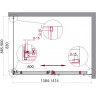 Душевой уголок 140x90 см BELBAGNO ACQUA-AH-1-140/90-C-NERO