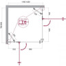 Душевой уголок BELBAGNO KRAFT-AH-22-120/80-C-Cr-L