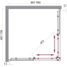 Душевой уголок BELBAGNO UNO-AH-2-90/70-P-Cr