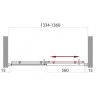 Дверь в проём BELBAGNO UNO-BF-1-135-P-Cr