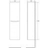 Шкаф подвесной BELBAGNO FLY-MARINO-1500-2A-SC-WO-P-L