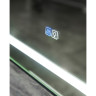 Зеркало BELBAGNO SPC-KRAFT-600-800-LED-TCH-WARM-NERO в алюминиевой раме со встроенным светильником, сенсорным выключателем и подогревом, 600x32x800